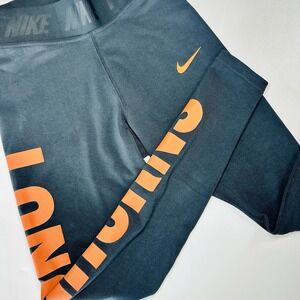 NWT Nike Sportswear Swoosh Leggings Texas Longhorns Orange Logo Black Size Small
